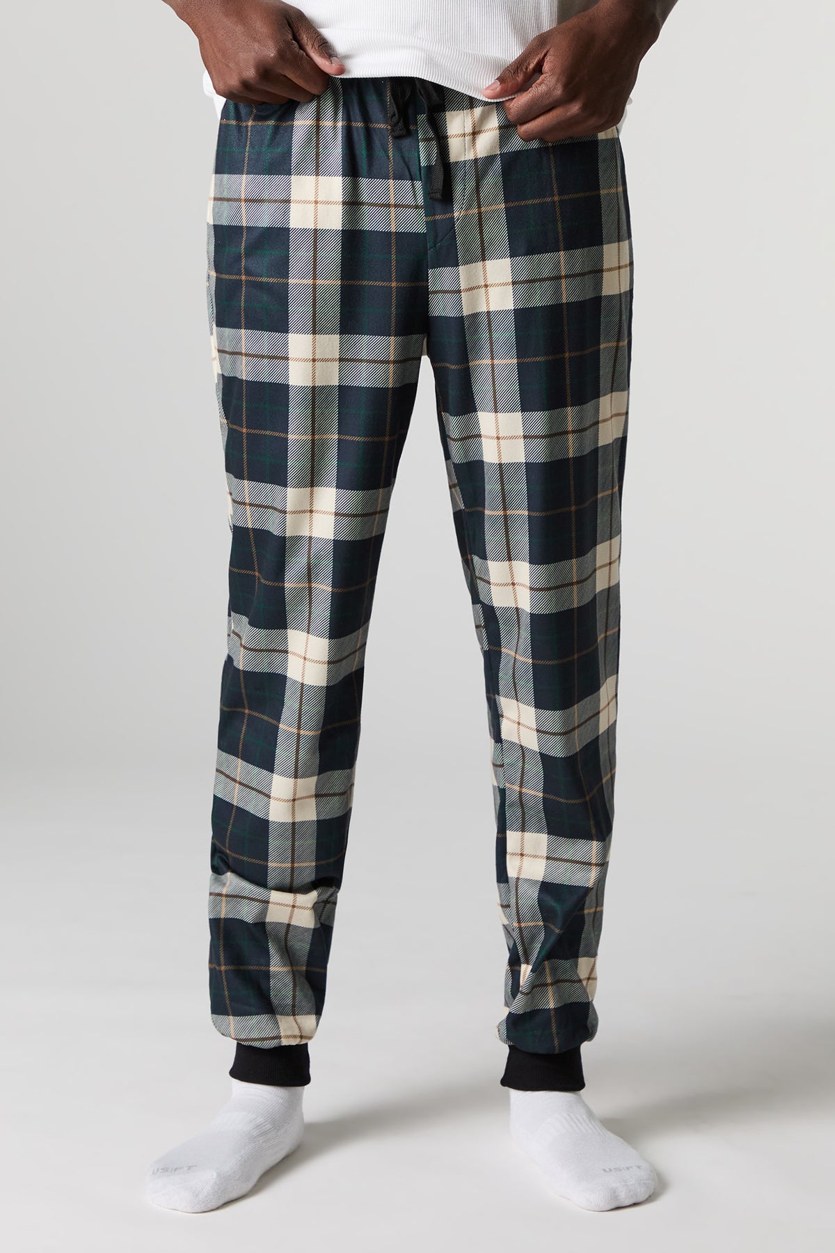 Holiday Plaid Print Pajama Jogger