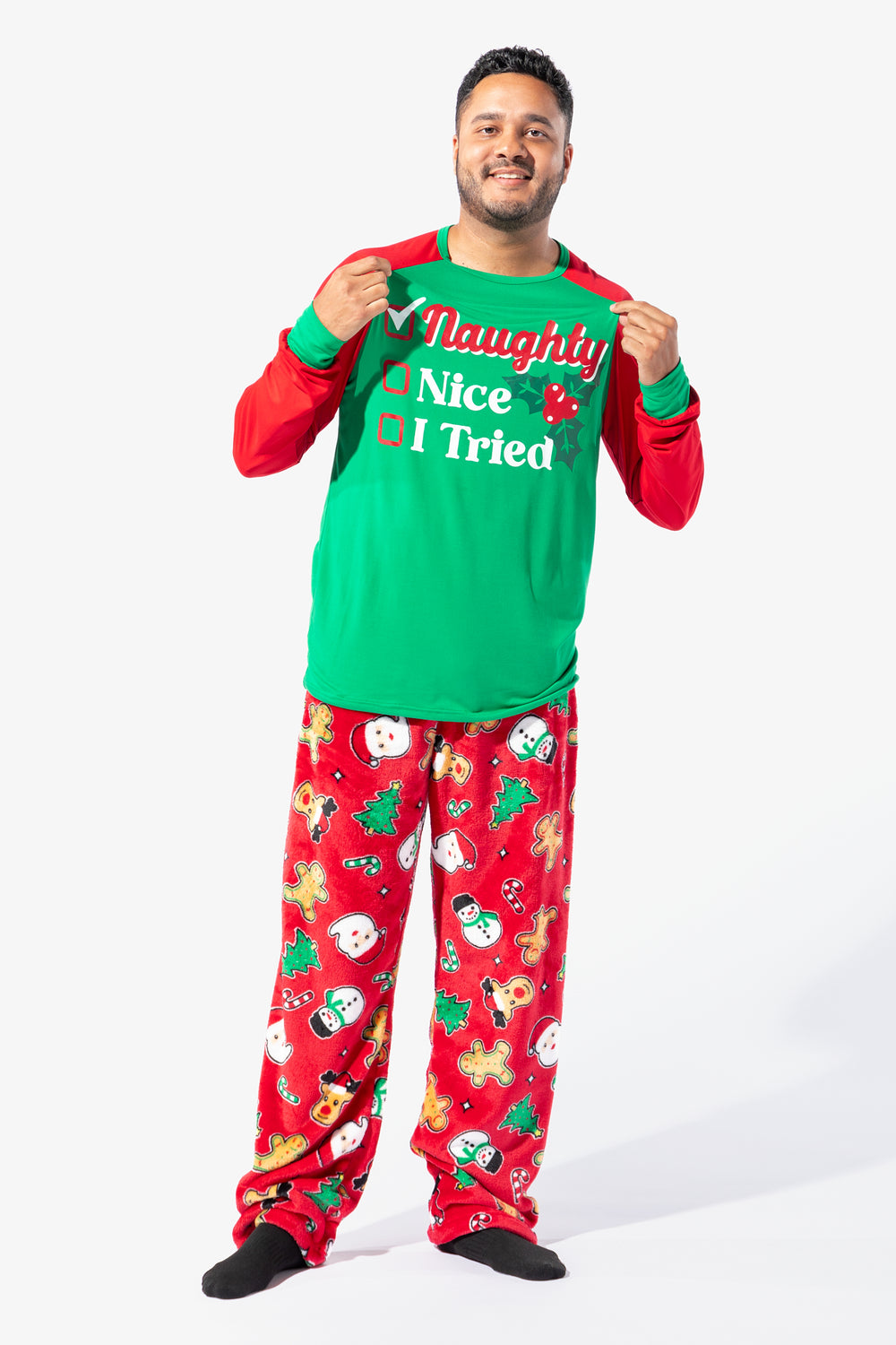 Matching the Family Holiday Plush 2 Piece Pajama Set Red 2