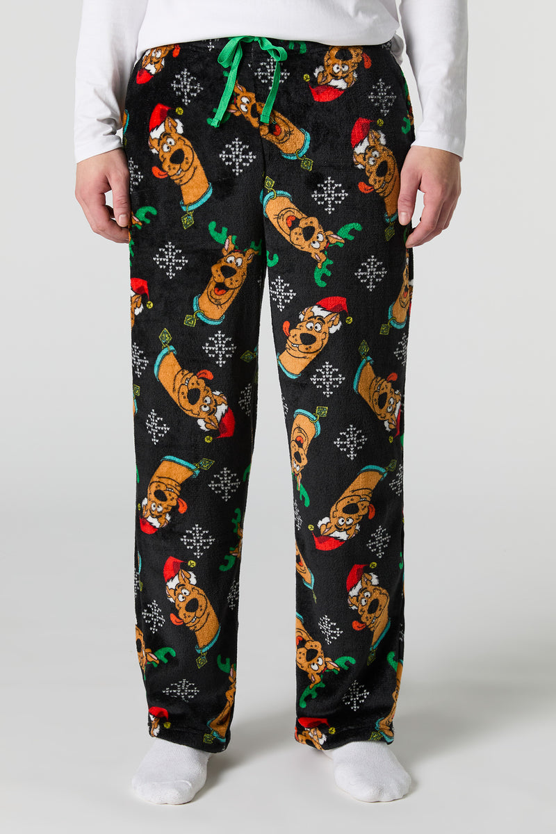 Christmas Print Plush Pajama Pant