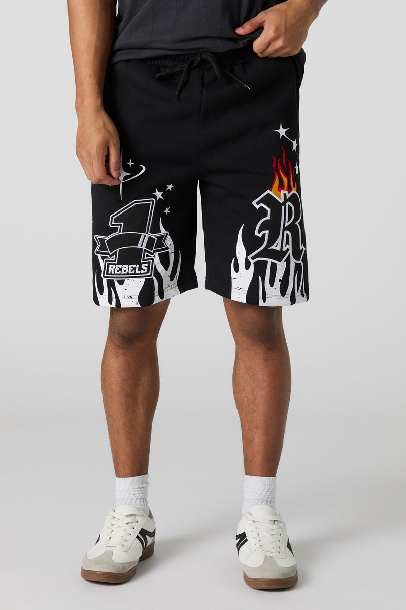 Rebels Embroidered Fleece Short