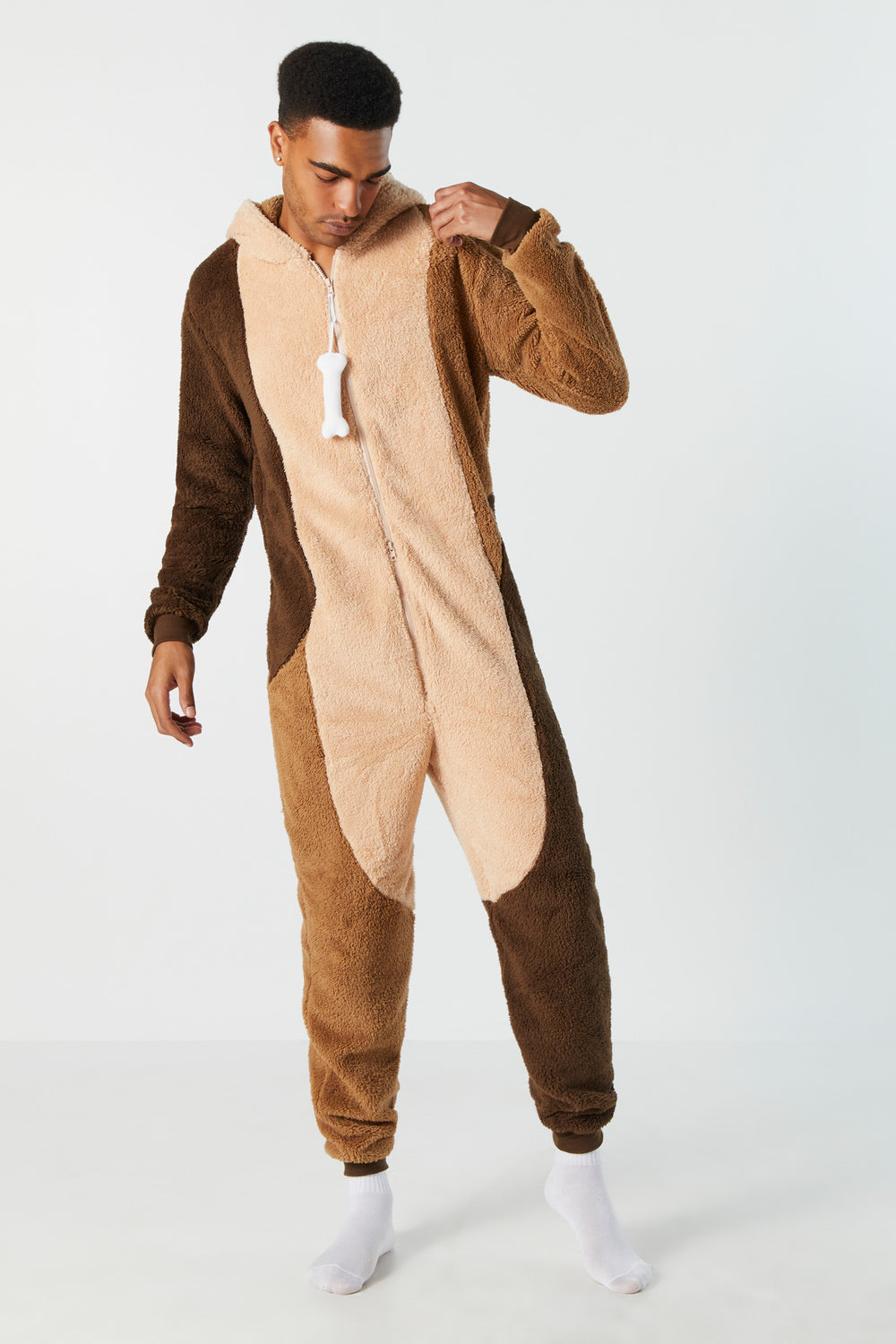 3D Dog Hood Plush Onesie 3D Dog Hood Plush Onesie 1