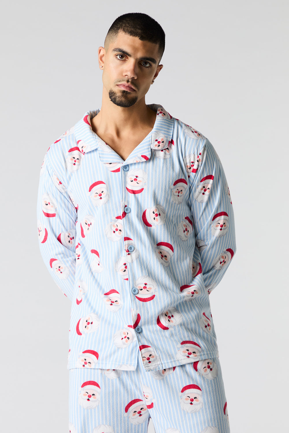 Mens Matching the Family Santa Flannel 2 Piece Pajama Set Mens Matching the Family Santa Flannel 2 Piece Pajama Set 2