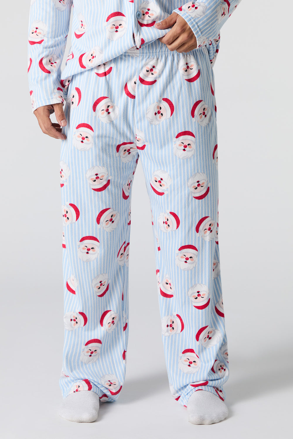 Mens Matching the Family Santa Flannel 2 Piece Pajama Set Mens Matching the Family Santa Flannel 2 Piece Pajama Set 3