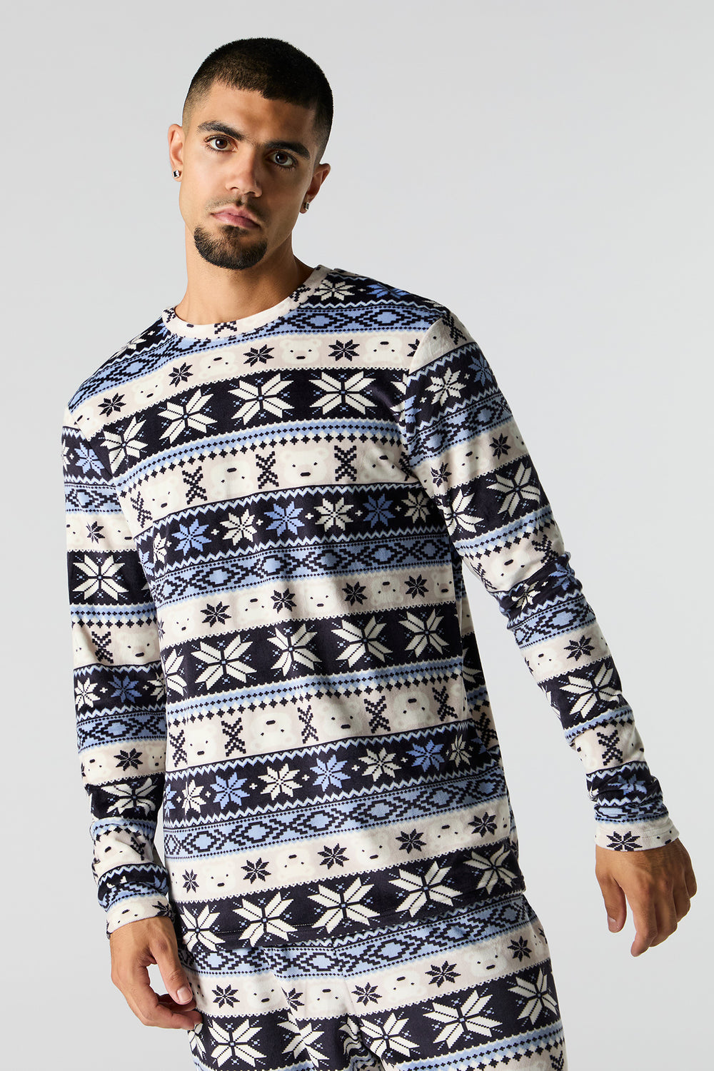 Mens Matching the Family Blue Fair Isle 2 Piece Pajama Set Mens Matching the Family Blue Fair Isle 2 Piece Pajama Set 2