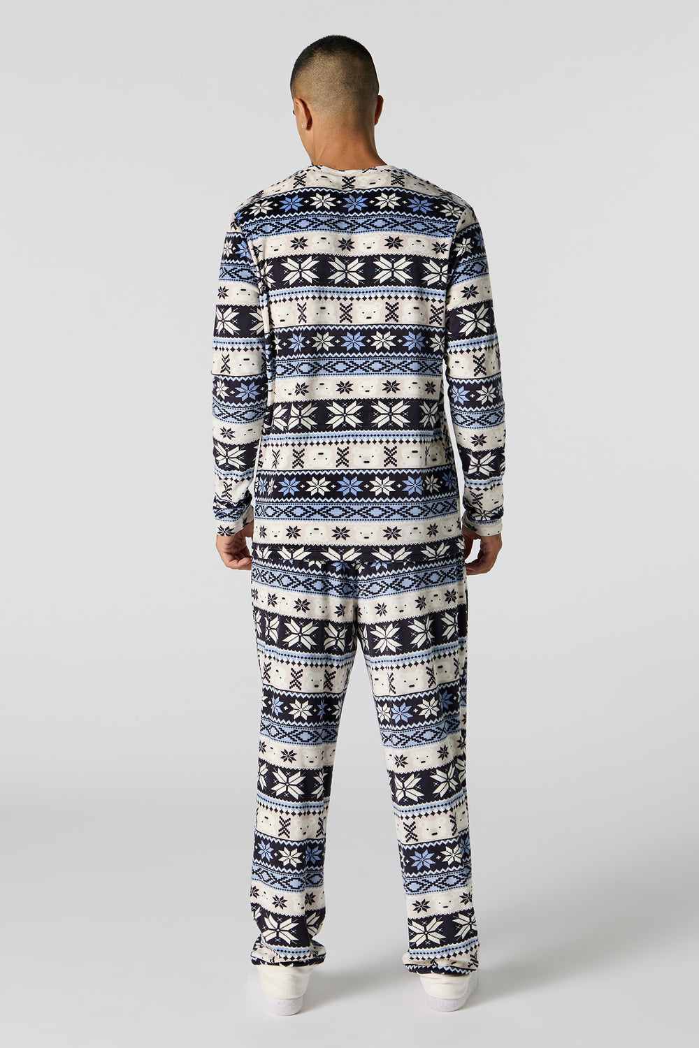 Mens Matching the Family Blue Fair Isle 2 Piece Pajama Set Mens Matching the Family Blue Fair Isle 2 Piece Pajama Set 4