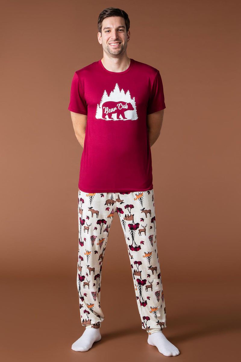 Mens Matching the Family Bear Cub 2 Piece Pajama Set