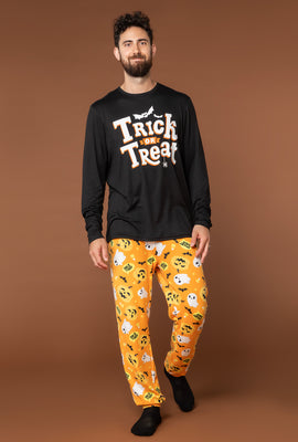 Mens Match the Family Trick or Treat 2 Piece Pajama Set