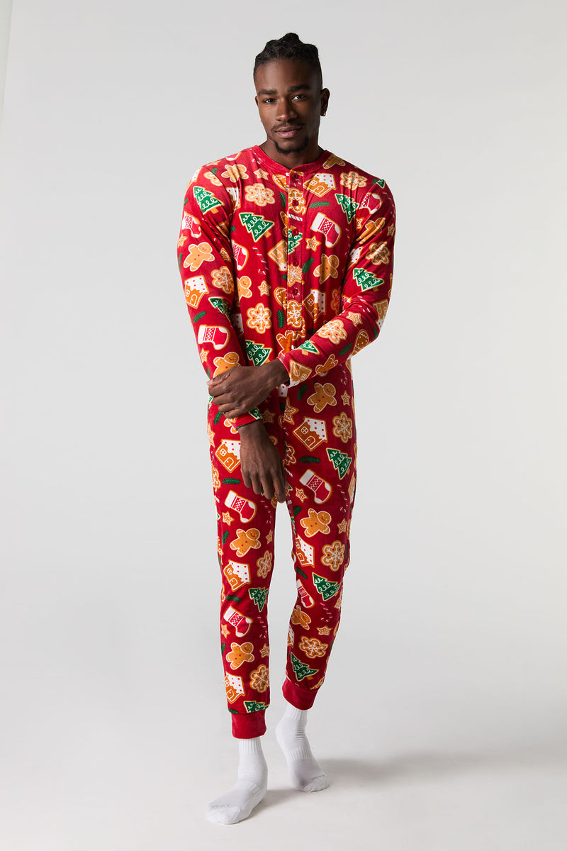 Adult Matching the Family Christmas Treats Velour Onesie