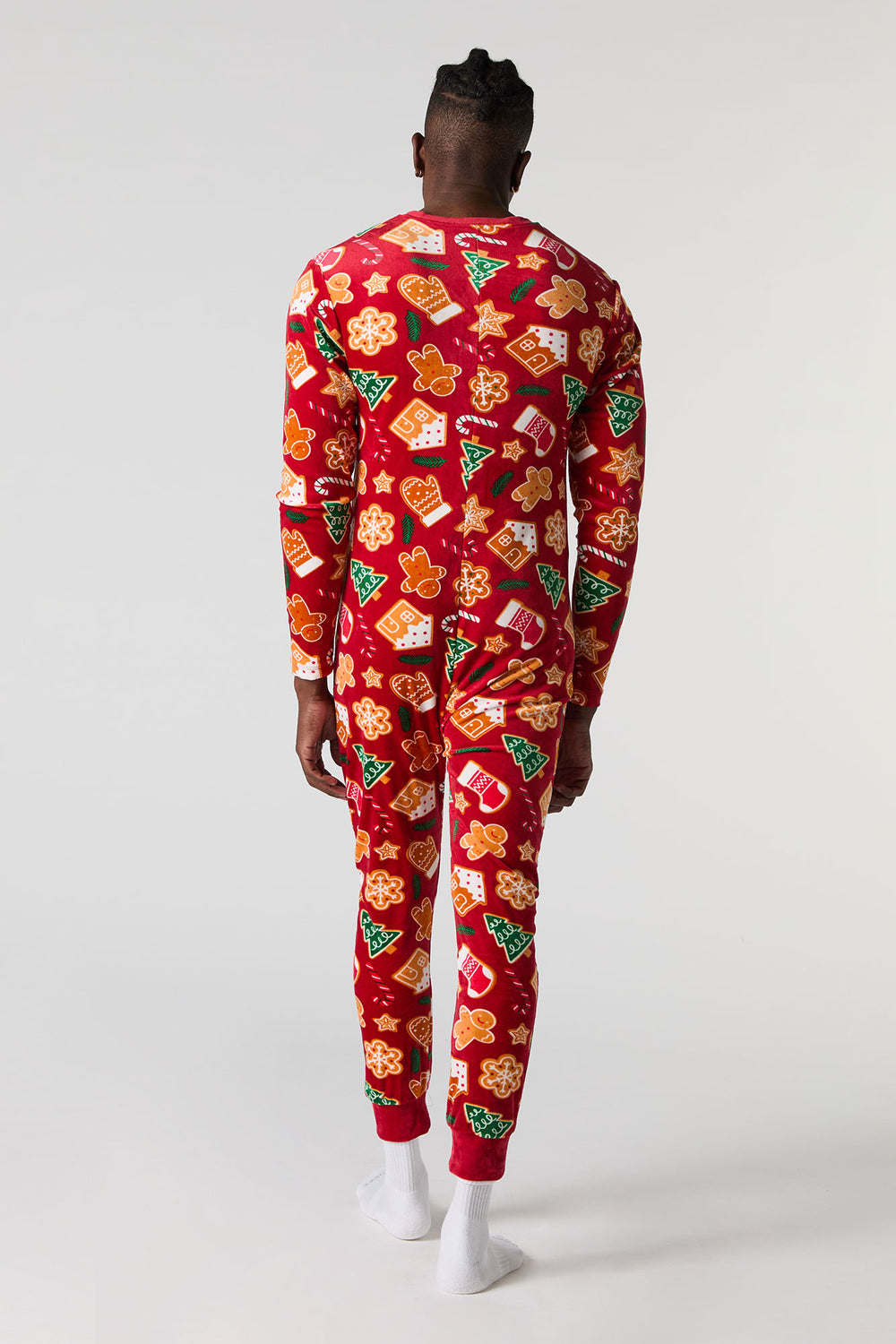 Adult Matching the Family Christmas Treats Velour Onesie Adult Matching the Family Christmas Treats Velour Onesie 3