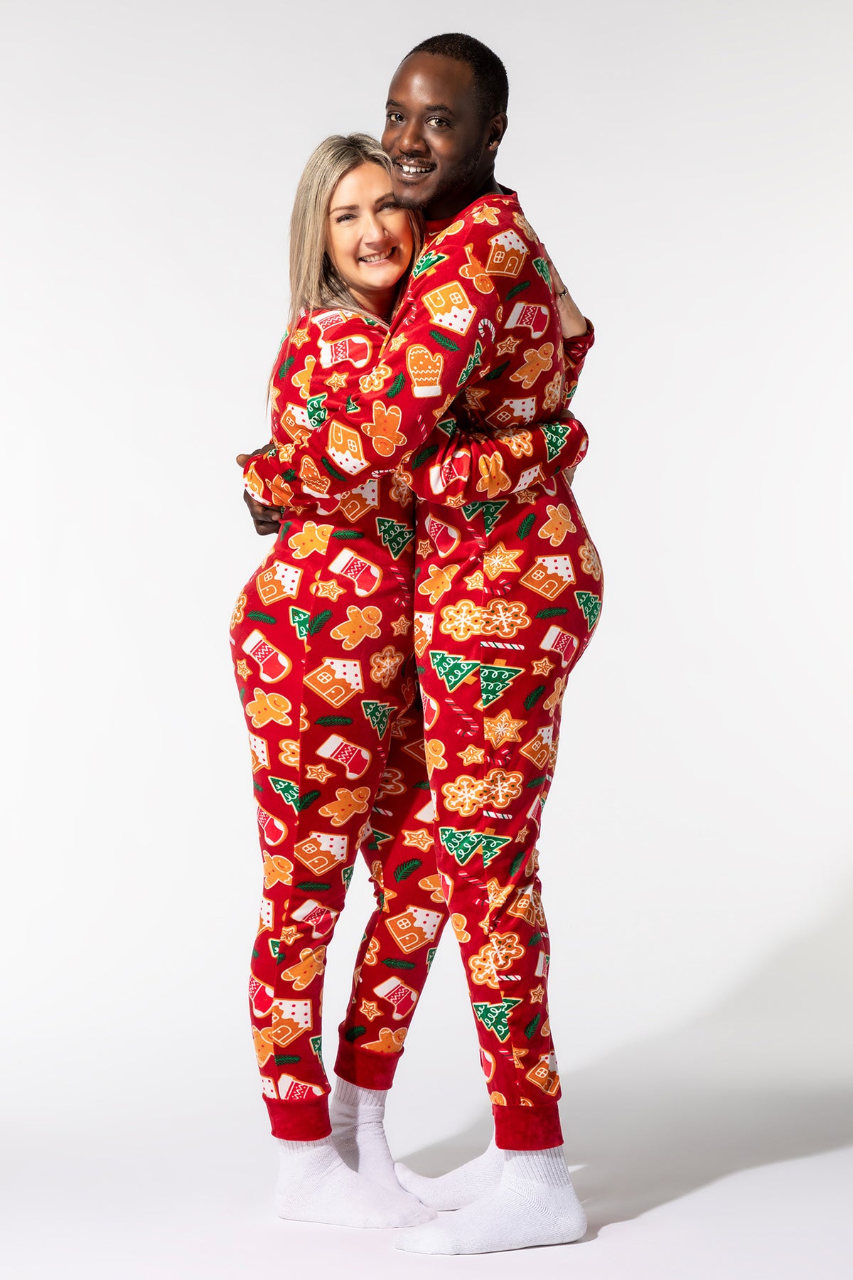 Adult Matching the Family Christmas Treats Velour Onesie