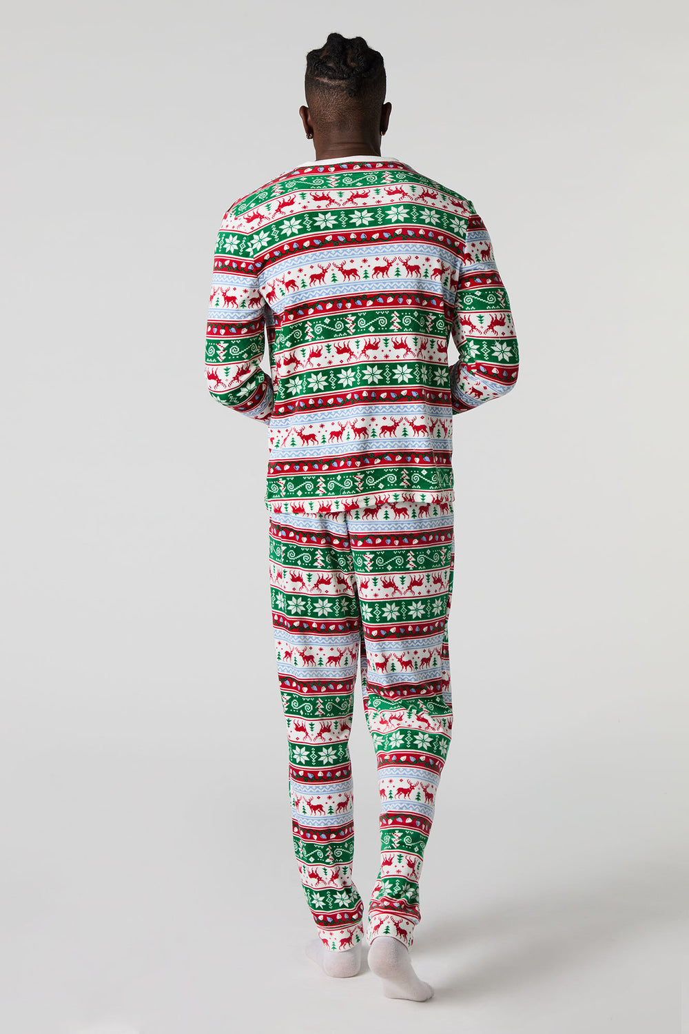 Mens Matching the Family Holiday Fair Isle 2 Piece Pajama Set Mens Matching the Family Holiday Fair Isle 2 Piece Pajama Set 4