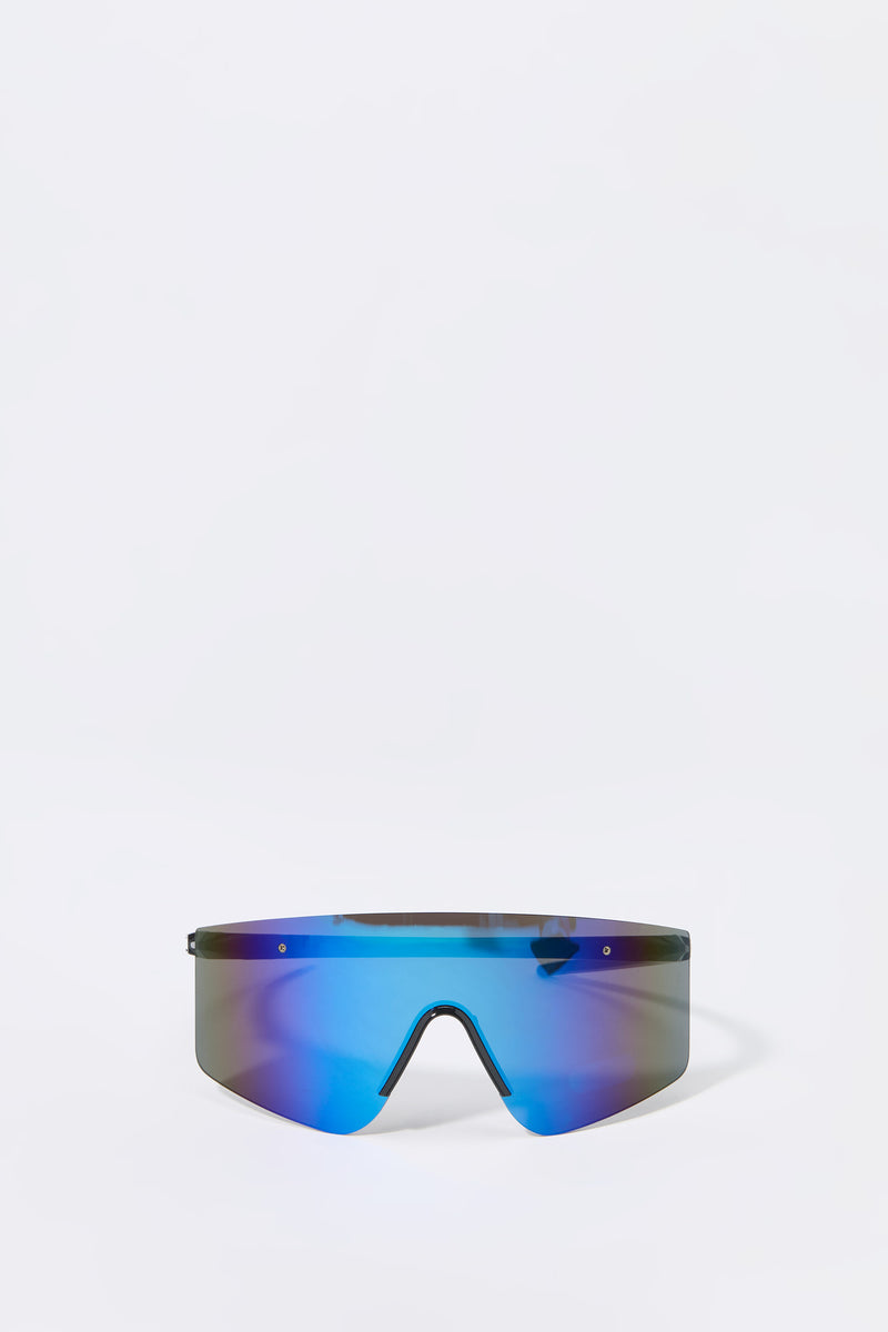 Soft Touch Rimless Shield Sunglasses