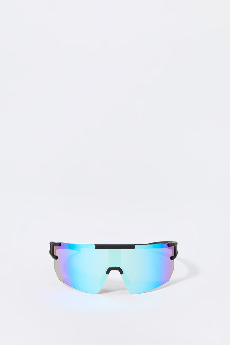 Shield Tinted Rimless Sunglasses