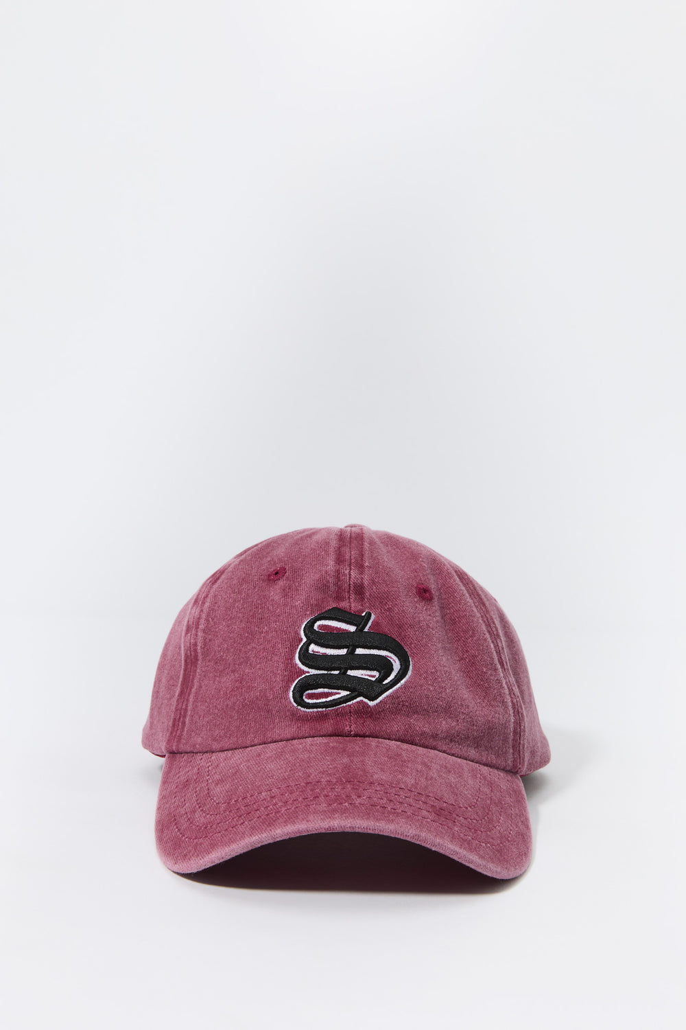 S Embroidered Washed Baseball Hat S Embroidered Washed Baseball Hat 1