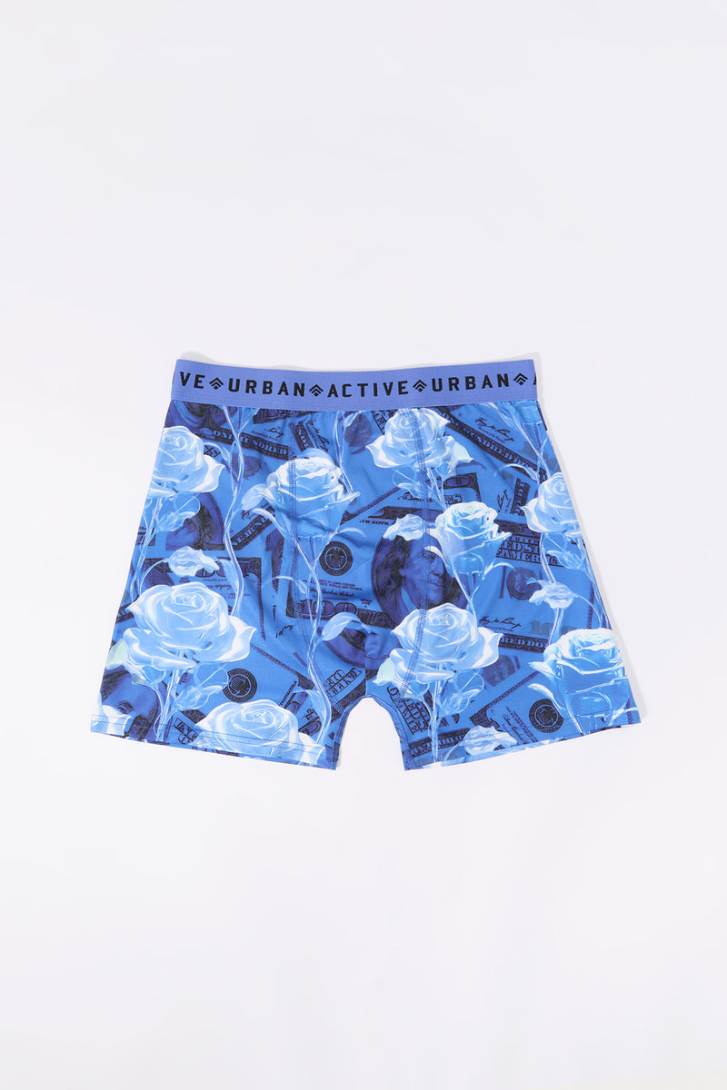 Money Rose Print Boxer Brief