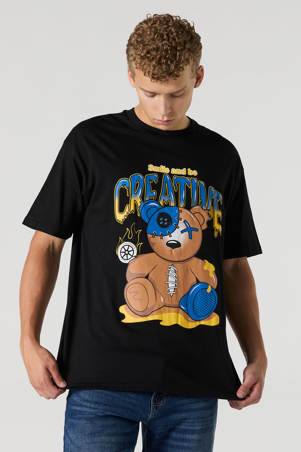 Creative Bear Graphic T-Shirt Creative Bear Graphic T-Shirt 1