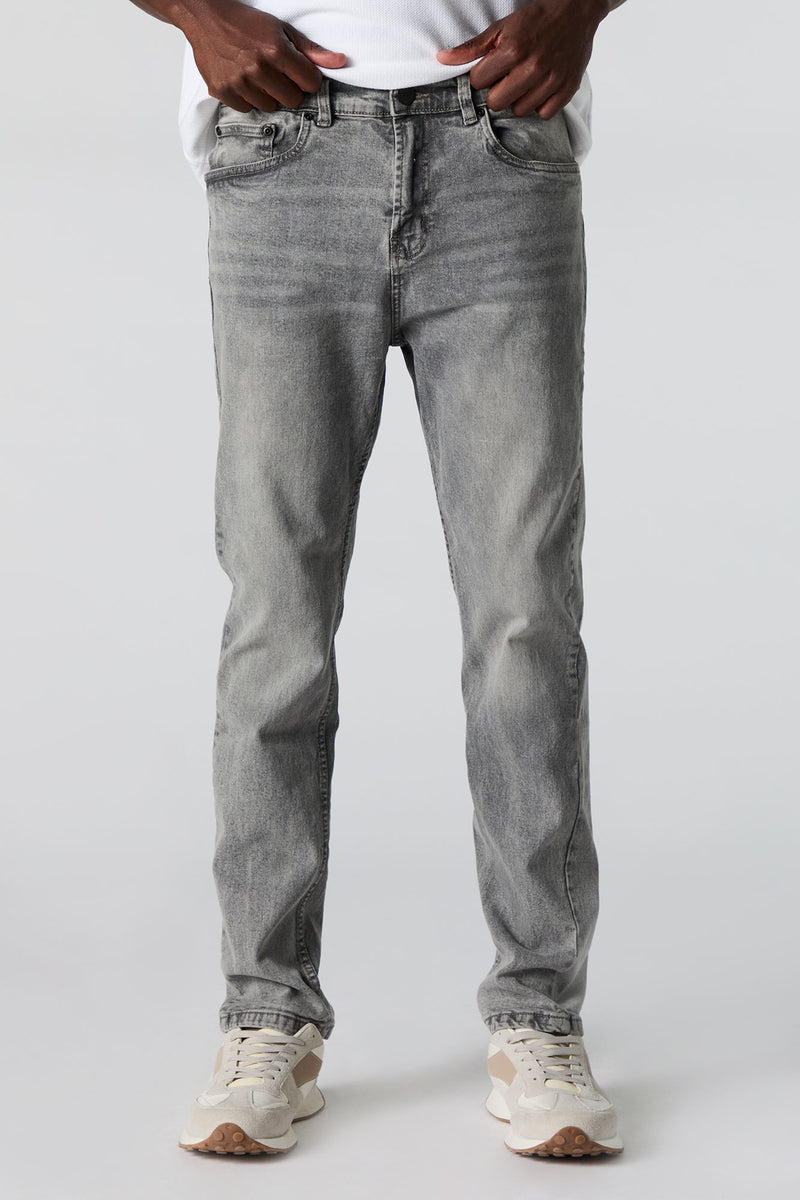 Grey Wash Straight Leg Jean