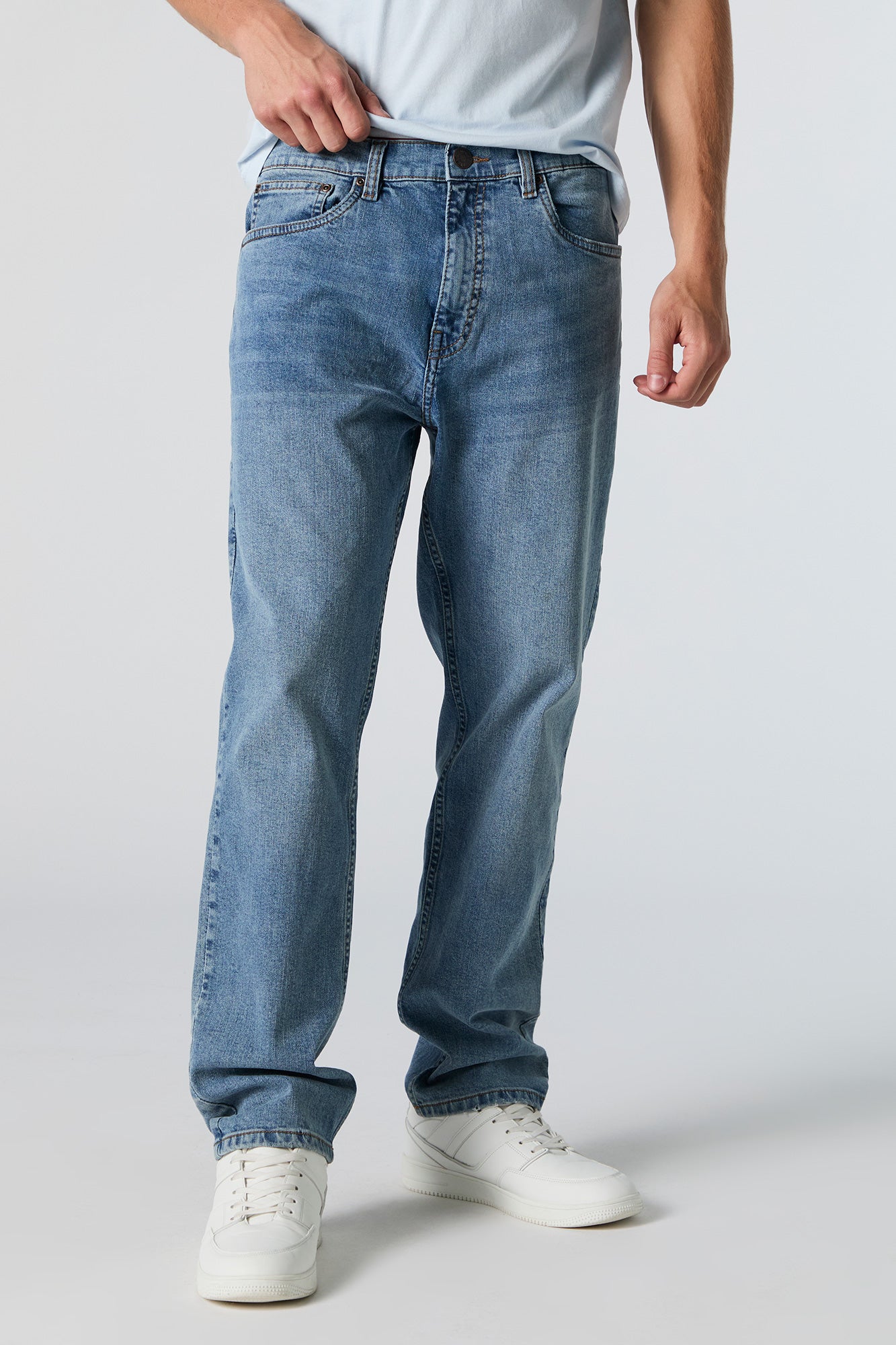 Medium Wash Straight Leg Jean