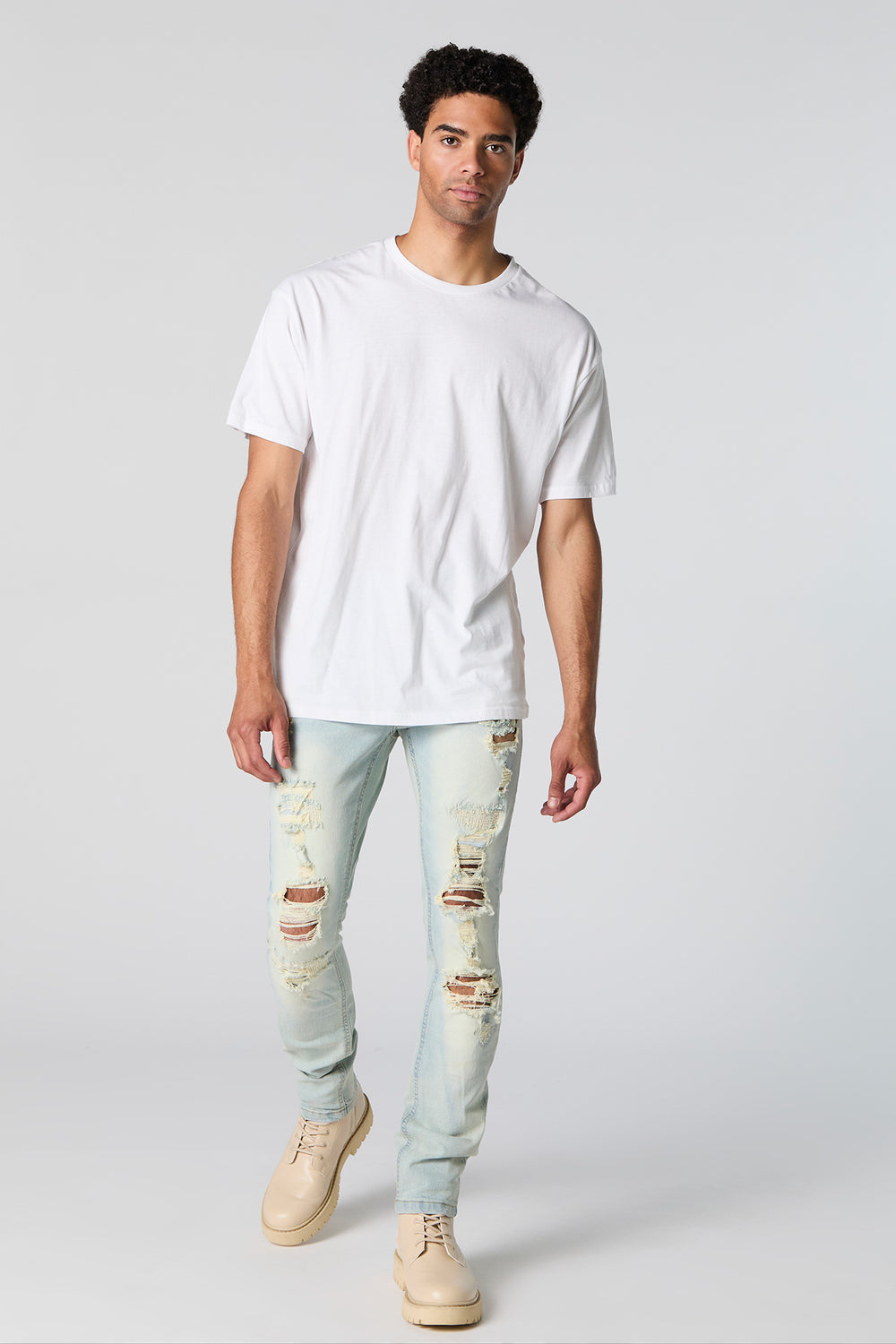 Light Wash Distressed Skinny Jean Light Wash Distressed Skinny Jean 2