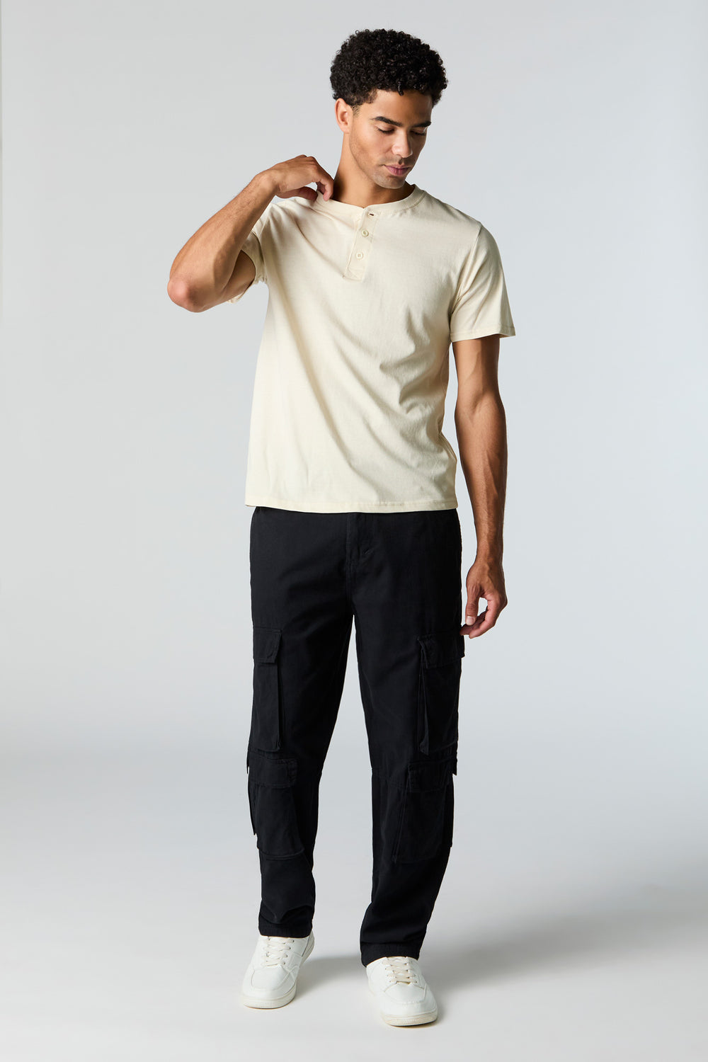 Solid Henley T-Shirt Solid Henley T-Shirt 2