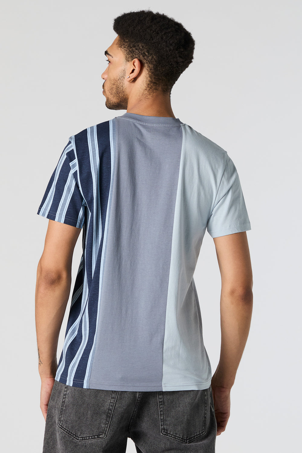 Profound Embroidered Striped Colourblock T-Shirt Profound Embroidered Striped Colourblock T-Shirt 10