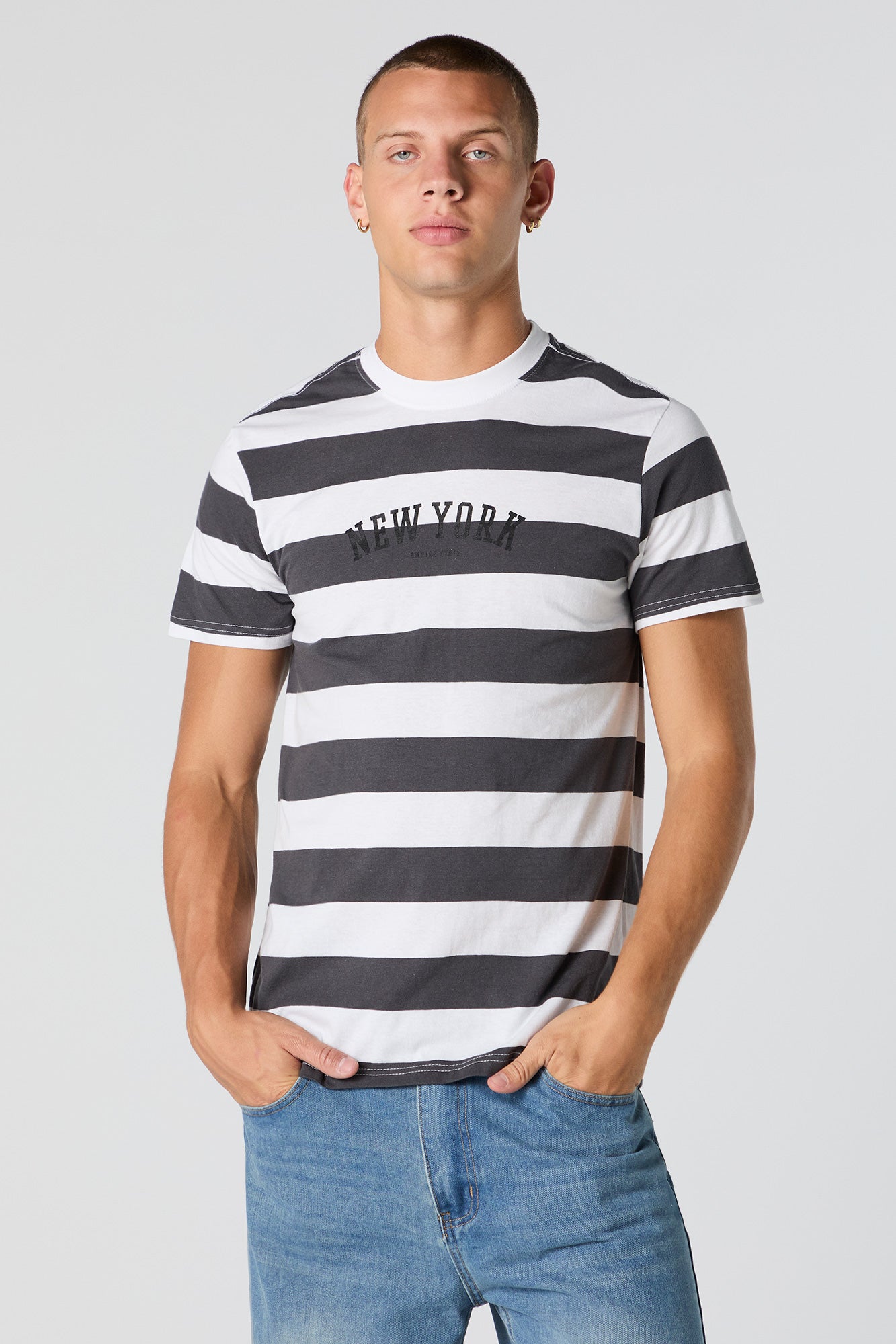 New York Graphic Striped -Shirt