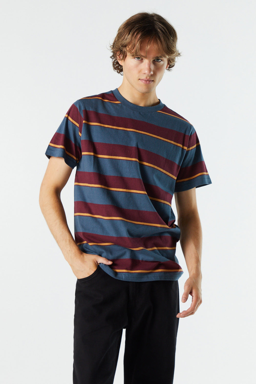 Striped Crewneck T-Shirt Striped Crewneck T-Shirt 1