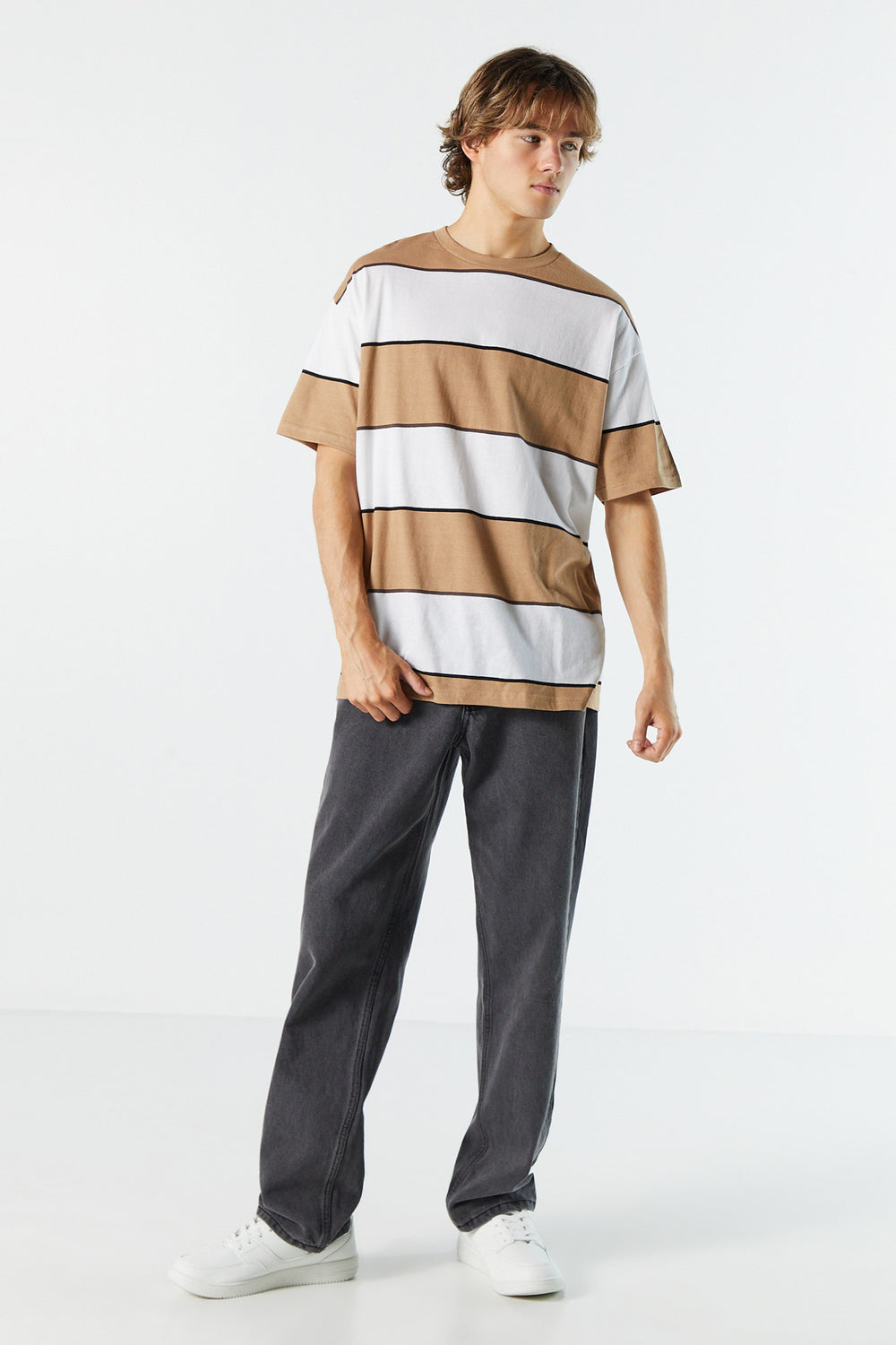Wide Striped Crewneck T-Shirt Wide Striped Crewneck T-Shirt 3