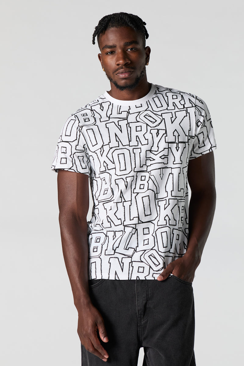 Letter Print Crewneck T-Shirt