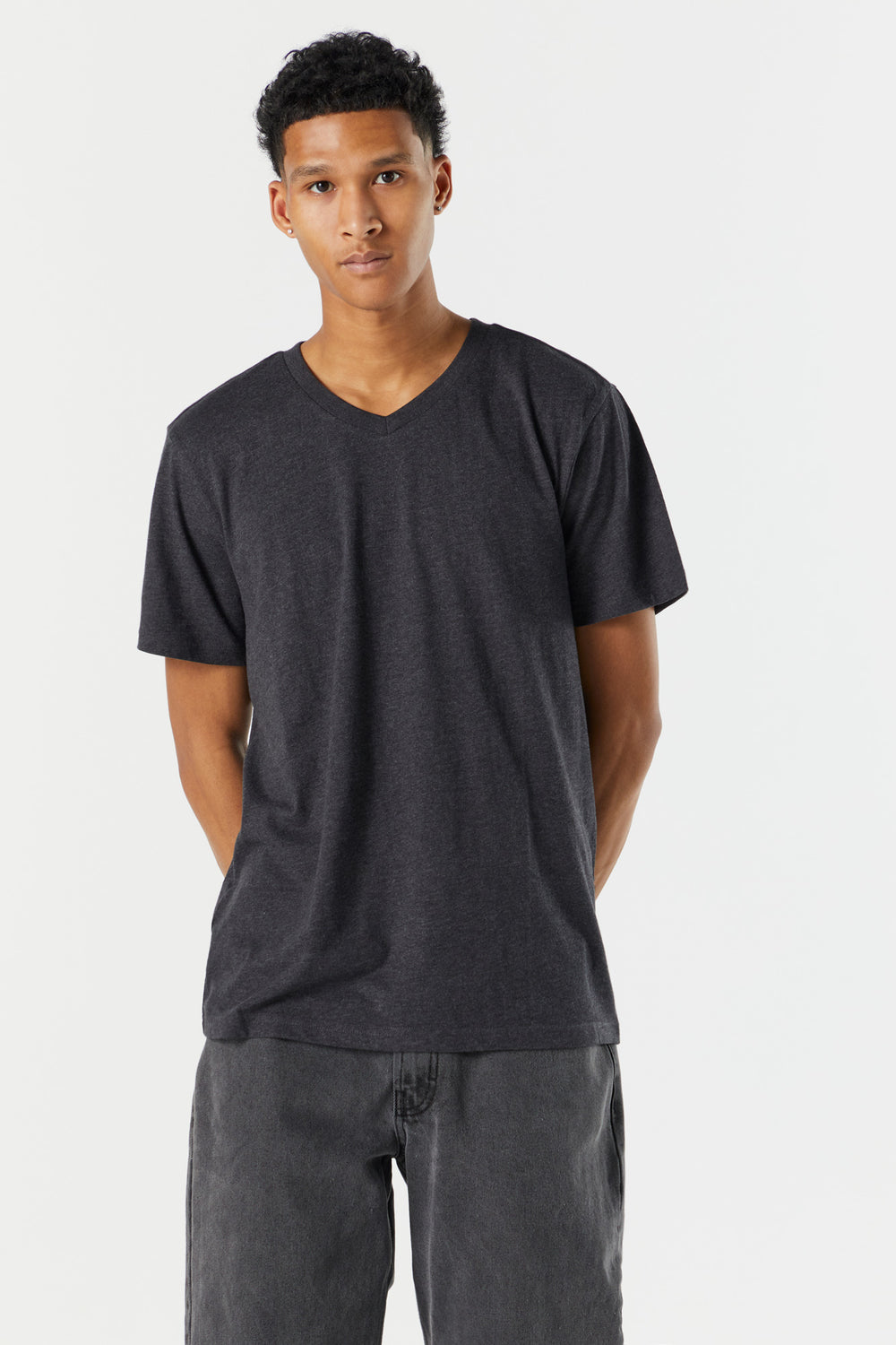 Basic V-Neck T-Shirt Basic V-Neck T-Shirt 1
