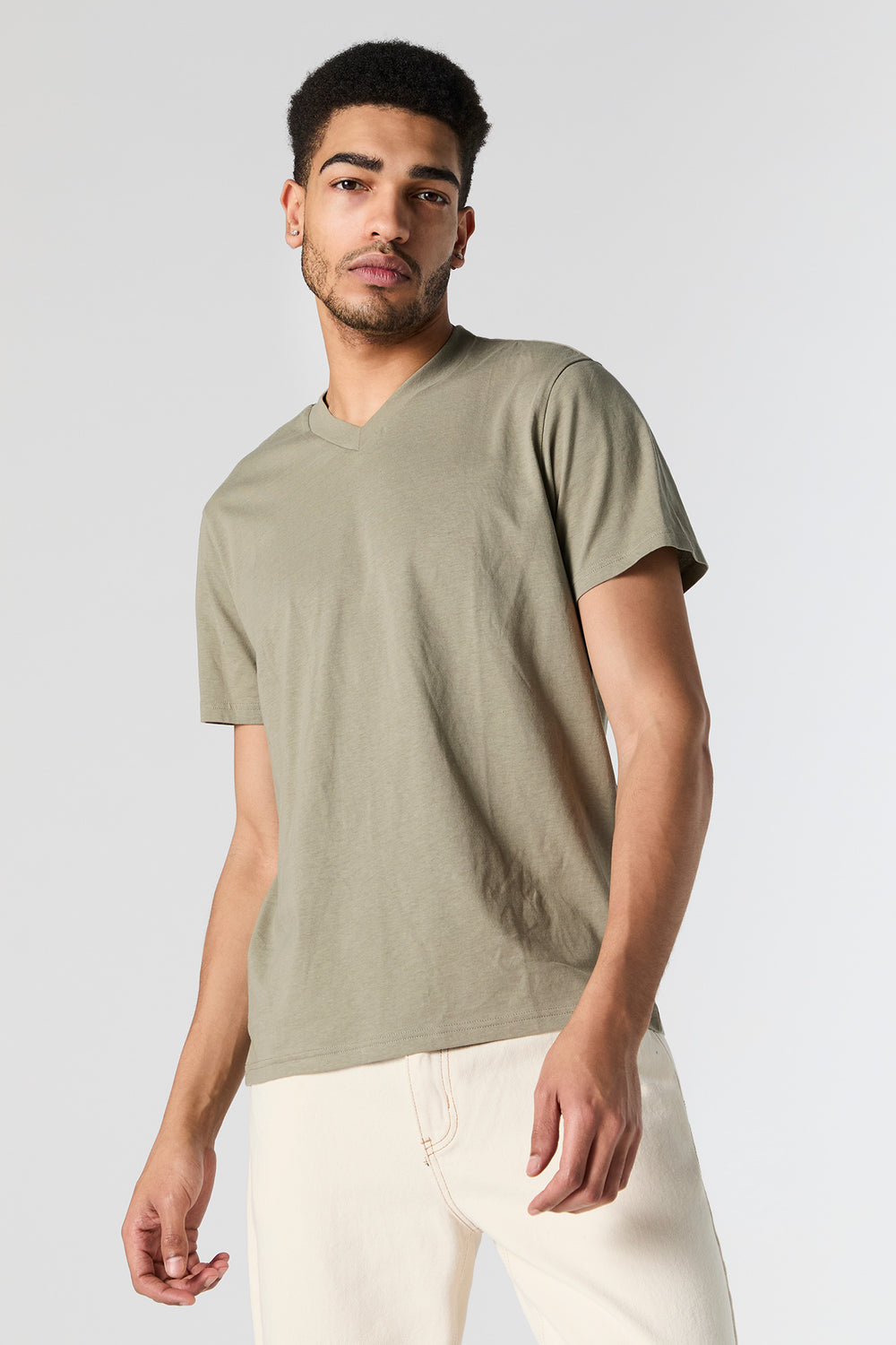 Solid V-Neck T-Shirt Solid V-Neck T-Shirt 19