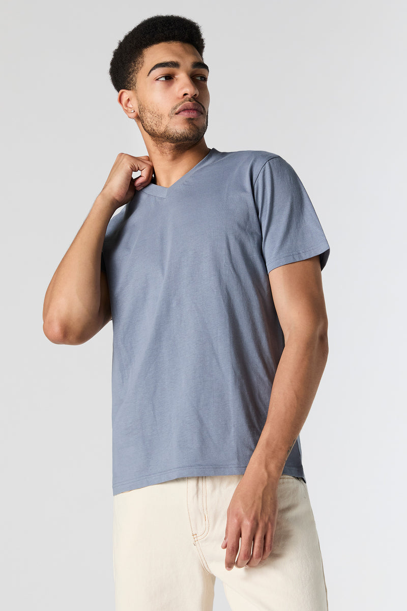 Solid V-Neck T-Shirt