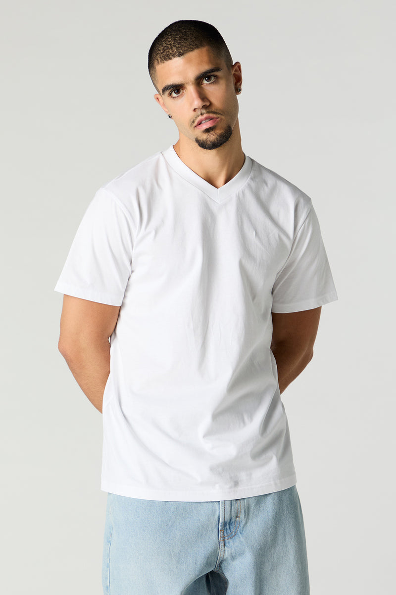 Solid V-Neck T-Shirt