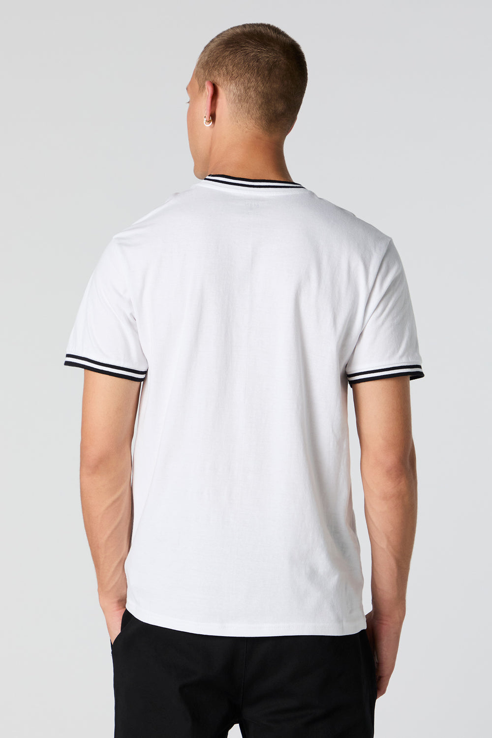 Finesse Embroidered Contrast Trim T-Shirt Finesse Embroidered Contrast Trim T-Shirt 2