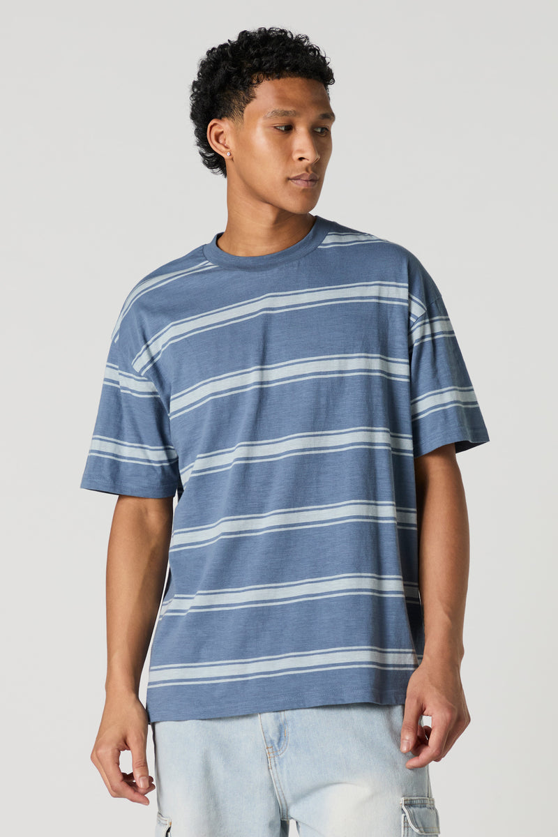 Striped Relaxed Crewneck T-Shirt