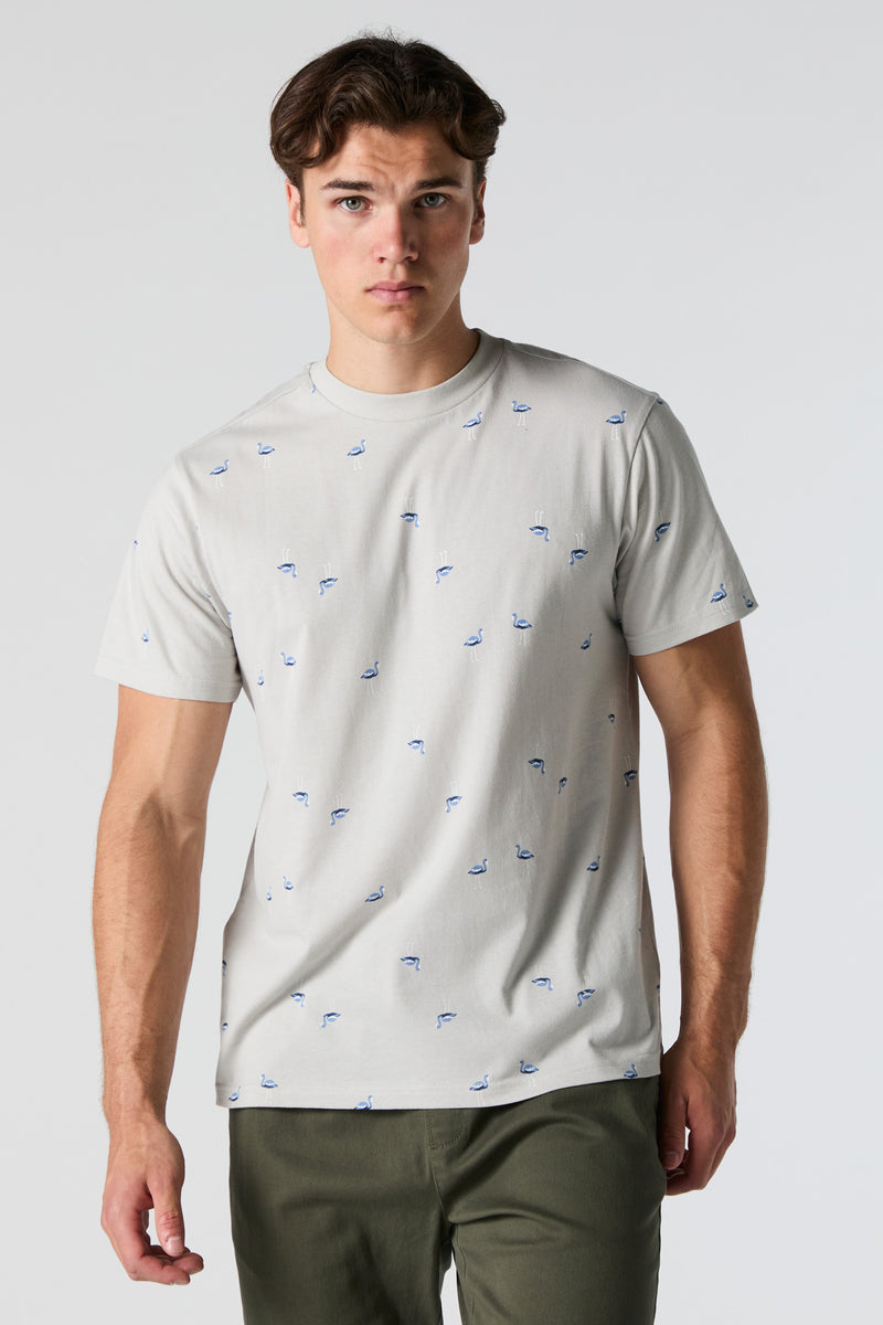 Flamingo Ditsy Print T-Shirt