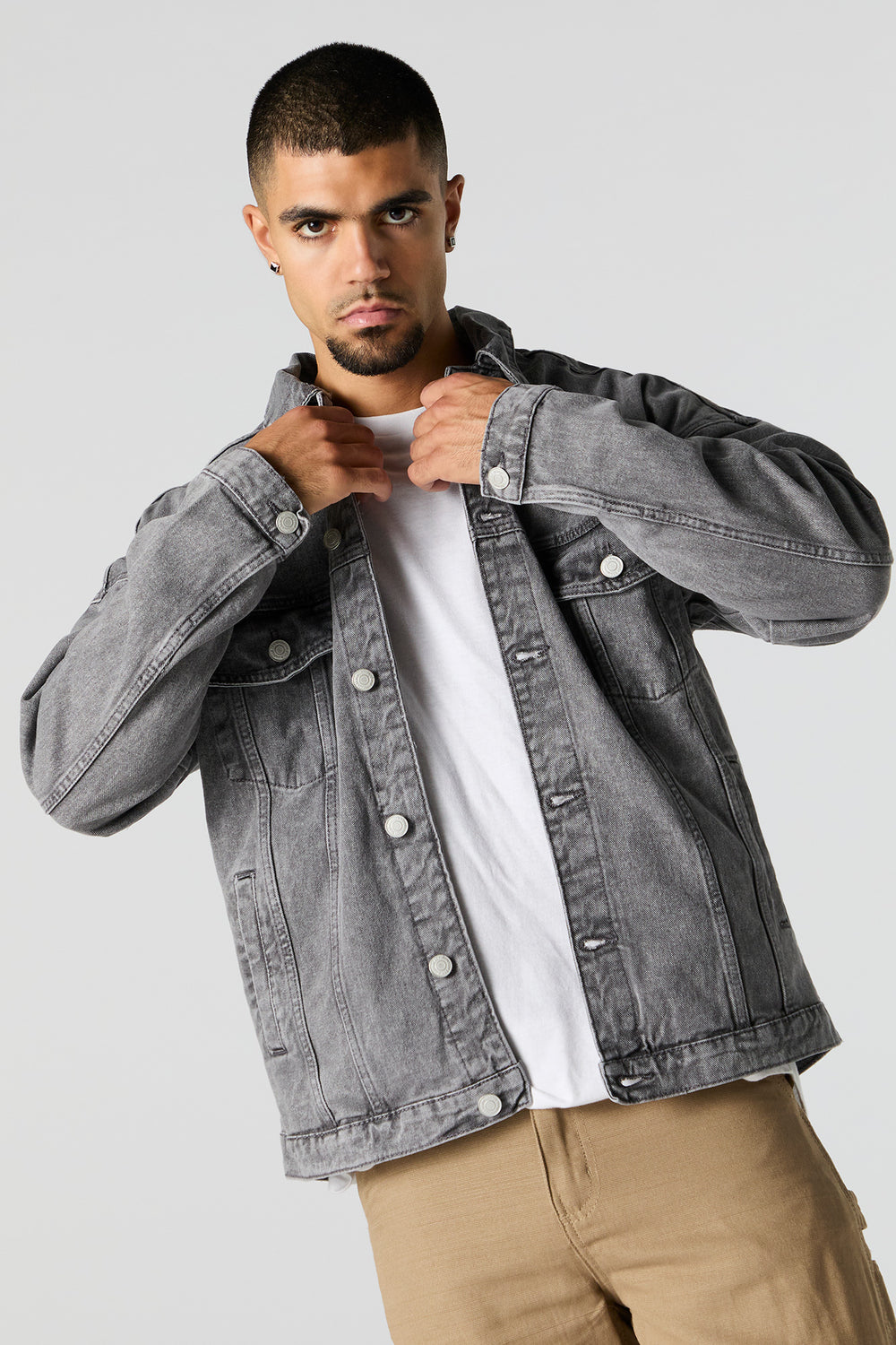 Acid Wash Denim Trucker Jacket Acid Wash Denim Trucker Jacket 4