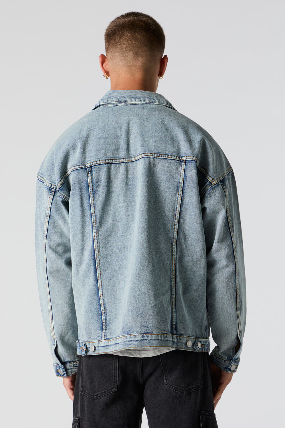 Removable Hood Denim Trucker Jacket Removable Hood Denim Trucker Jacket 2