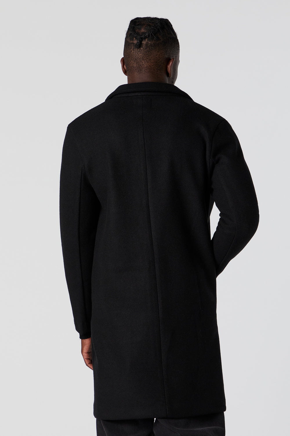 Collared Button Front Longline Coat Collared Button Front Longline Coat 5