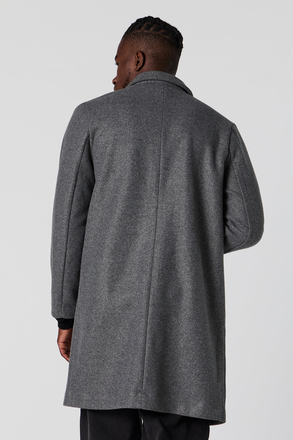 Collared Button Front Longline Coat Collared Button Front Longline Coat 2