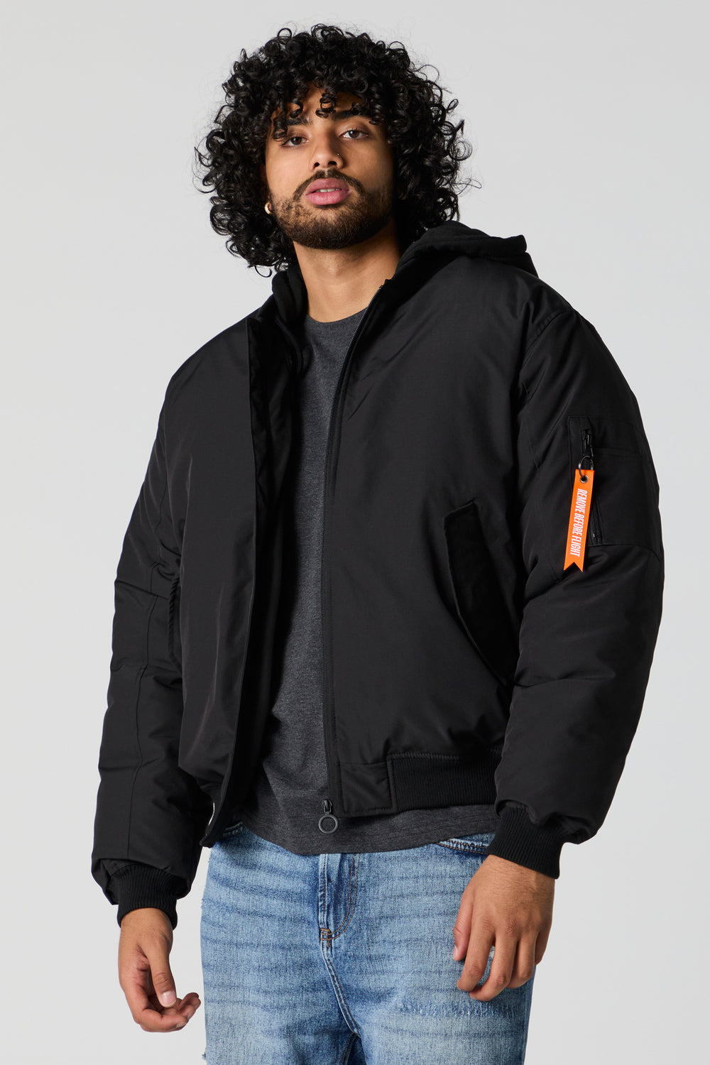 Hooded Bomber Jacket Hooded Bomber Jacket 5