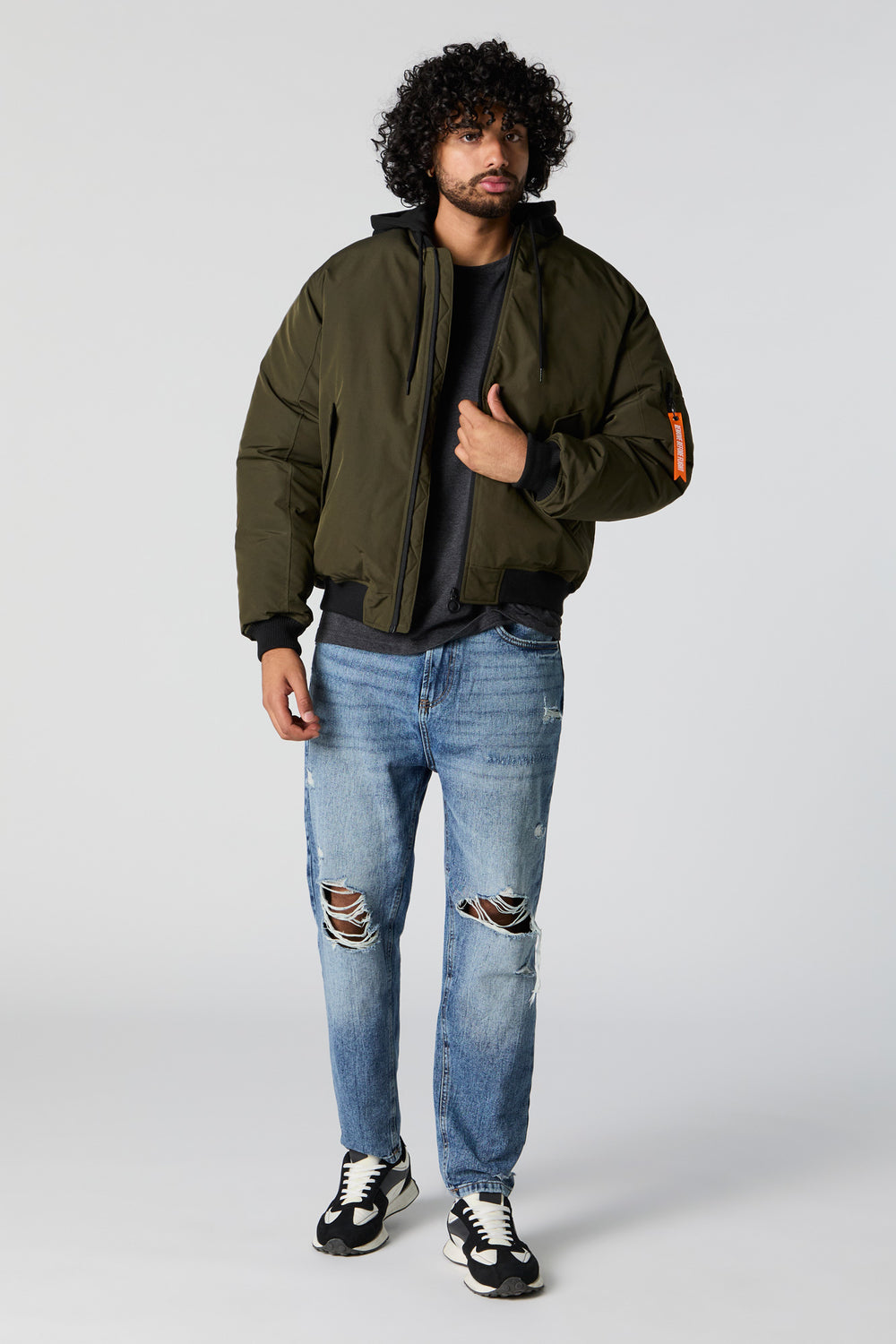 Hooded Bomber Jacket Hooded Bomber Jacket 3