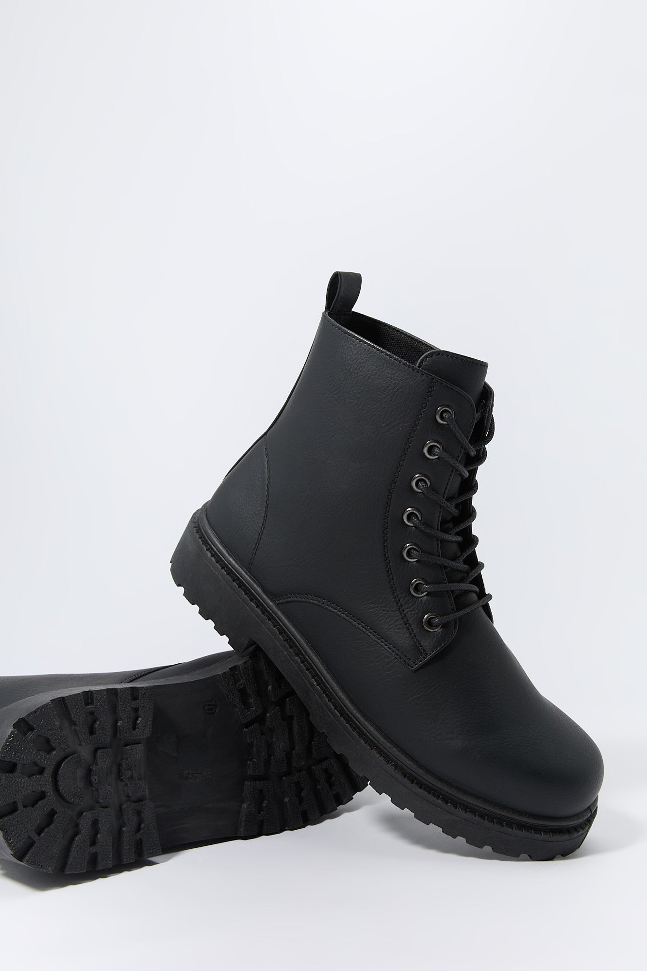 Charlotte russe lace fashion up combat boots