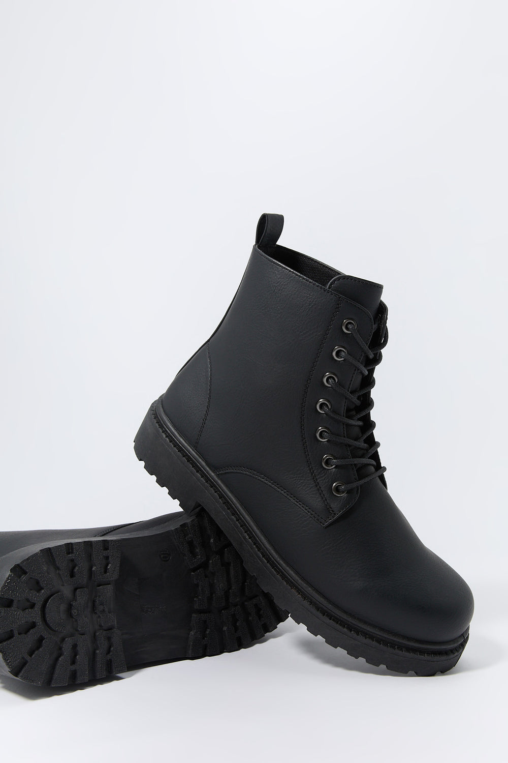 Faux Leather Lace Up Boot Faux Leather Lace Up Boot 1