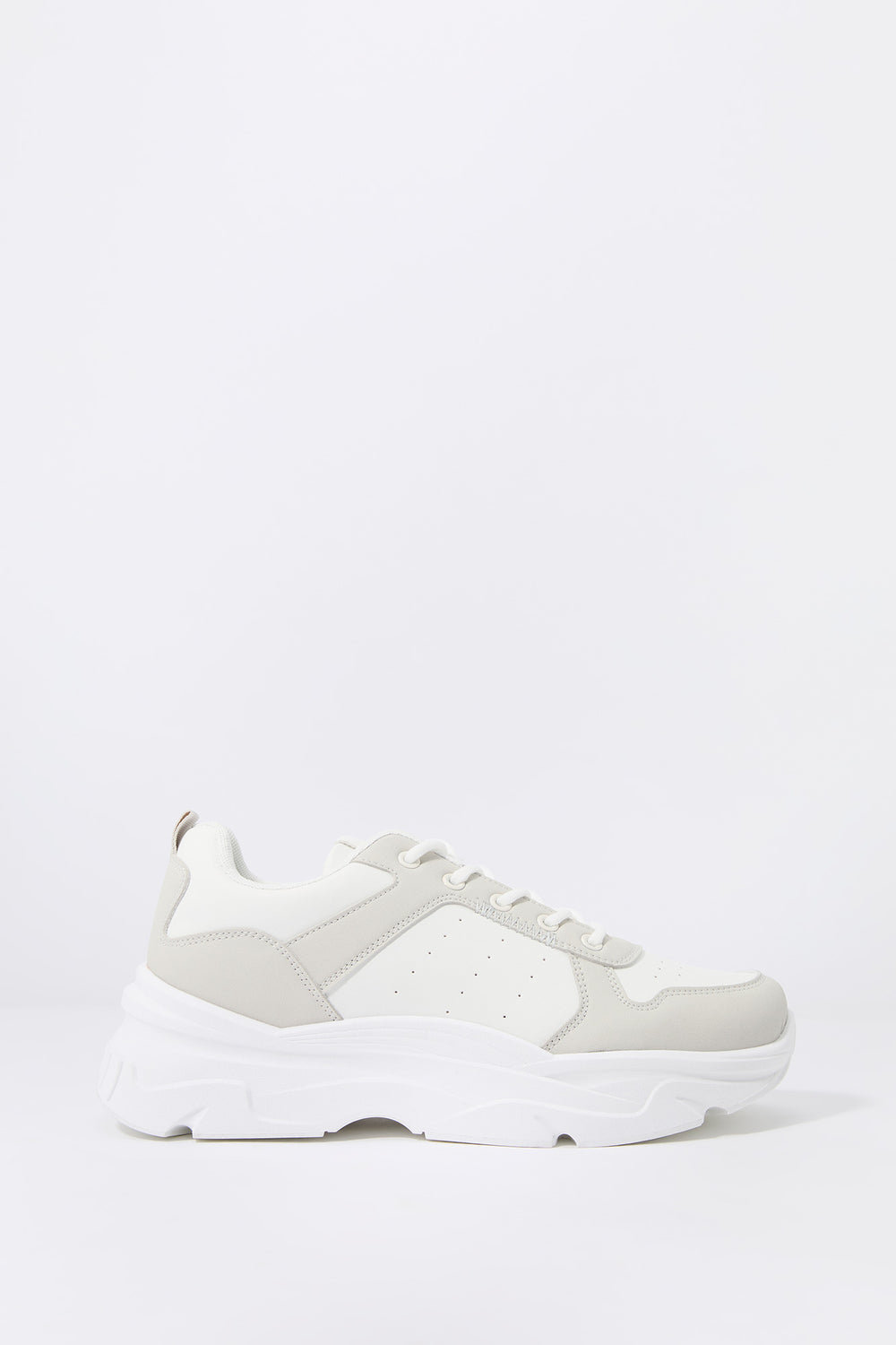 Faux Leather Lace-Up Chunky Sneaker Faux Leather Lace-Up Chunky Sneaker 2