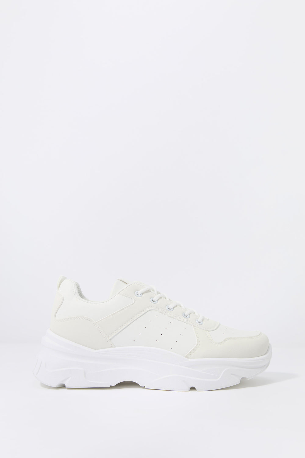 Faux Leather Lace-Up Chunky Sneaker Faux Leather Lace-Up Chunky Sneaker 6