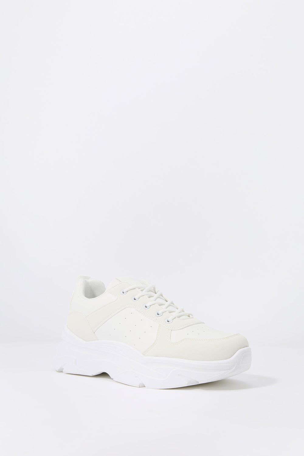 Faux Leather Lace-Up Chunky Sneaker Faux Leather Lace-Up Chunky Sneaker 7