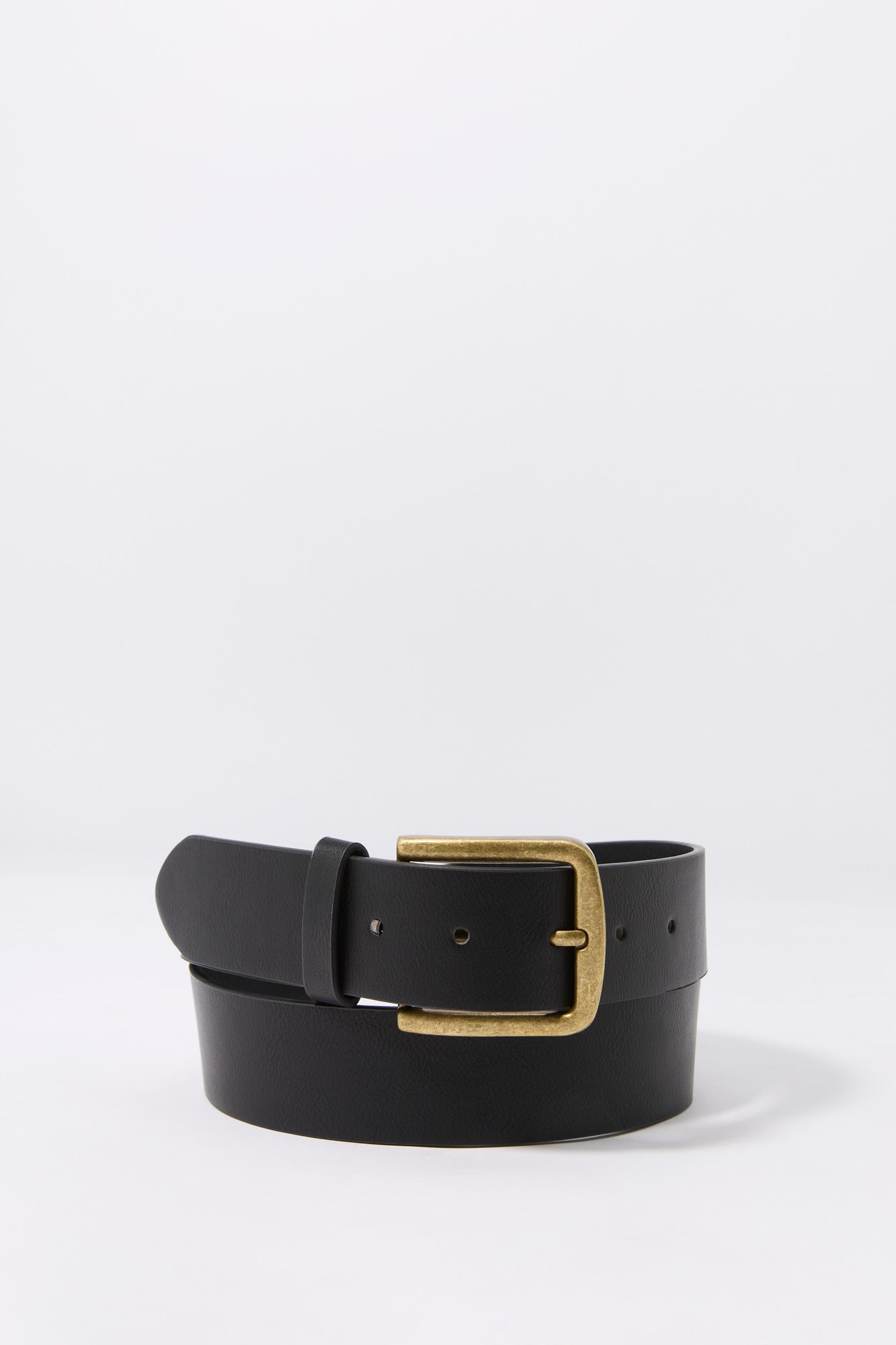 Faux Leather Square Buckle Belt