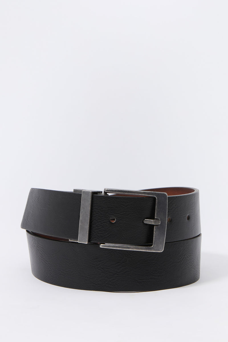 Faux Leather Reversible Belt