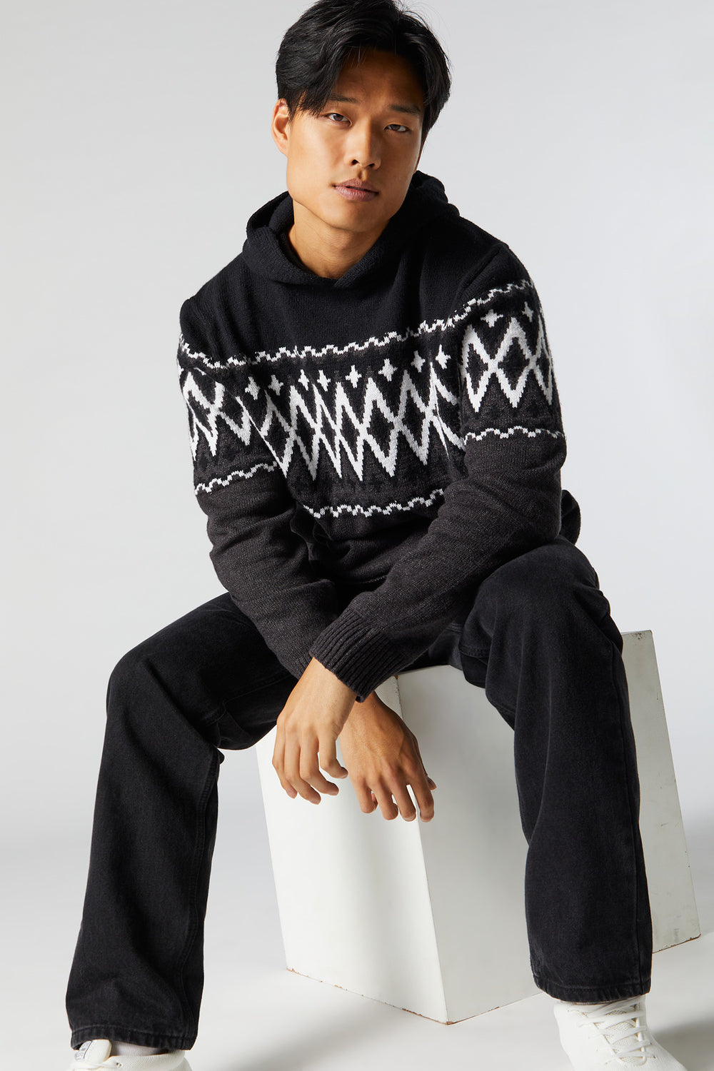 Fairisle Knit Hoodie Fairisle Knit Hoodie 1